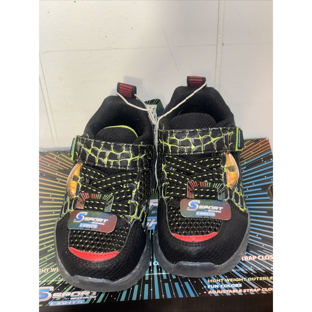 Ssport By Skechers Drego Light Up Small Boys Sz 7 Fun Pattern New - Picture 2 of 8